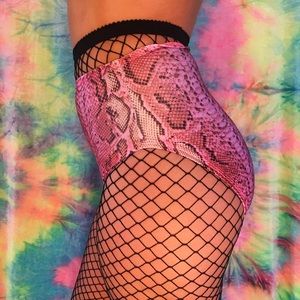 Snakeskin play shorts